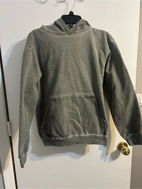 Talentless Men's gray acid wash heavy weight Pullover Hoodie size Medium